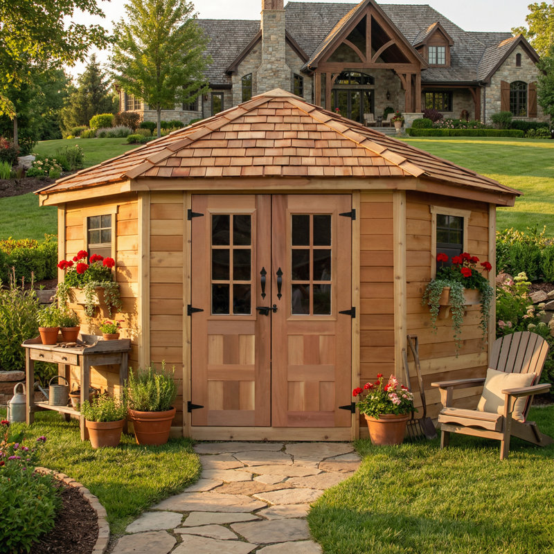 Outdoor Living Today 9 ft. W x 9ft. D Penthouse Cedar Wood Garden